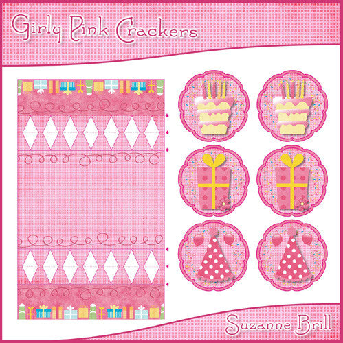 Girly Pink Crackers - The Printable Craft Shop