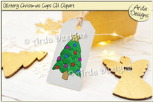Load image into Gallery viewer, Glittered Christmas Cups CU Clipart