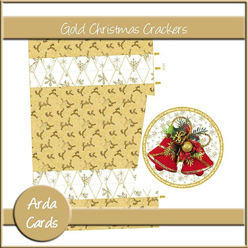 Gold Christmas Crackers - The Printable Craft Shop