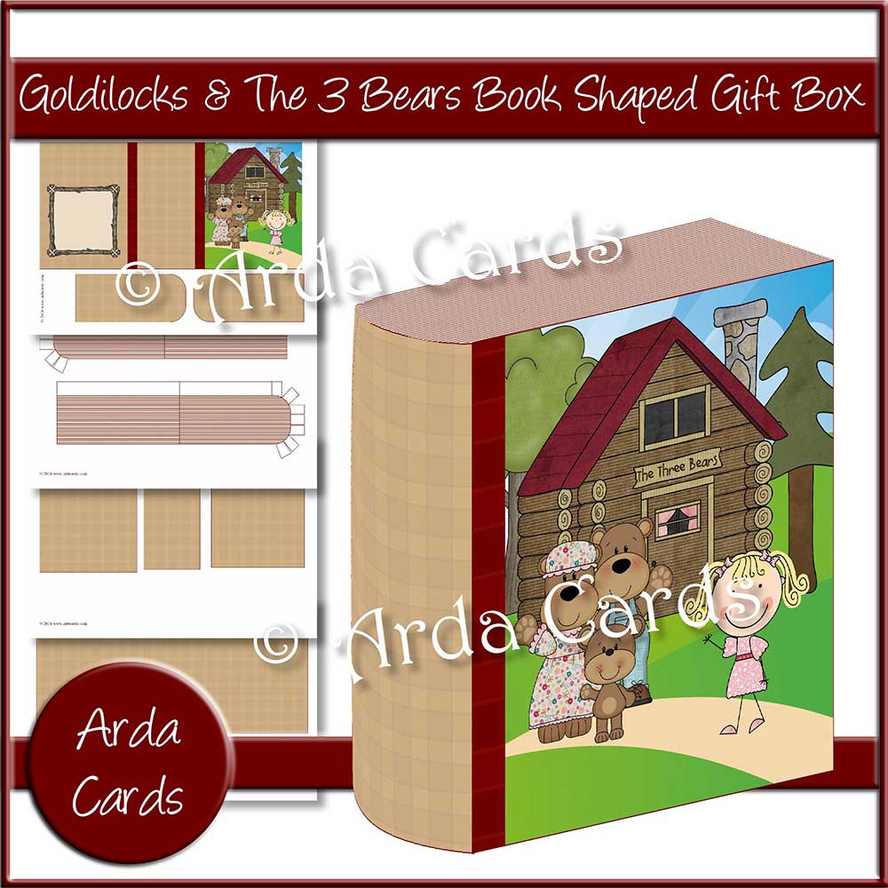 Goldilocks & The 3 Bears Book Shaped Gift Box