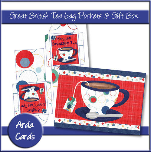 Great British Tea Bag Pockets & Gift Box - The Printable Craft Shop