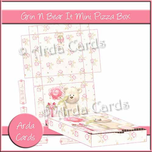 Grin N Bear It Mini Pizza Box