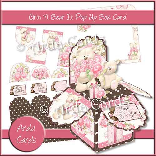 Grin N Bear It Pop Up Box Card