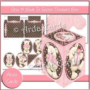 Grin N Bear It Secret Treasure Box - The Printable Craft Shop