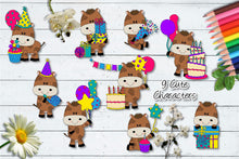 Load image into Gallery viewer, Happy Birthday Clover Cow CU Clipart