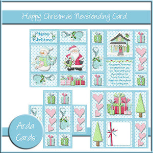Happy Christmas Neverending Card - The Printable Craft Shop