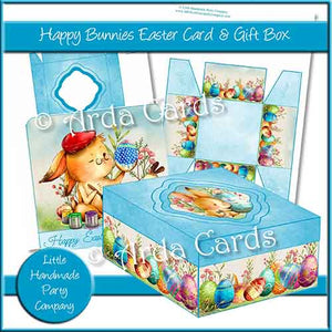 Happy Bunnies Easter Card & Gift Box