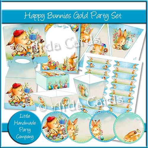 Happy Bunnies Gold Party Set