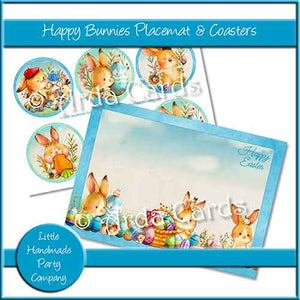 Happy Bunnies Place Mat & Coasters