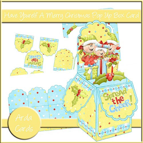 Have Your Elf A Merry Christmas Pop Up Box Card - The Printable Craft Shop