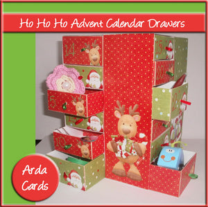 Ho Ho Ho Advent Calendar Drawers - The Printable Craft Shop