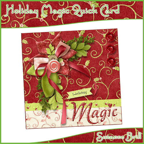 Holiday Magic Quick Card - The Printable Craft Shop