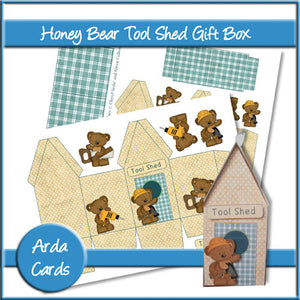 Honey Bear Tool Shed Gift Box - The Printable Craft Shop