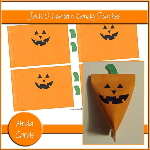 Jack O Lantern Candy Pouches - The Printable Craft Shop