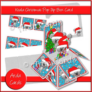 Koala Christmas Pop Up Box Card