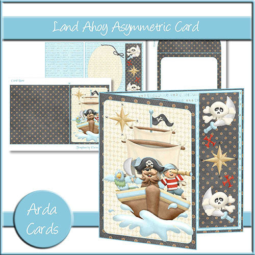 Land Ahoy Asymmetric Card - The Printable Craft Shop