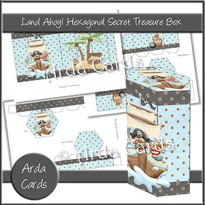 Land Ahoy! Hexagonal Secret Treasure Box - The Printable Craft Shop