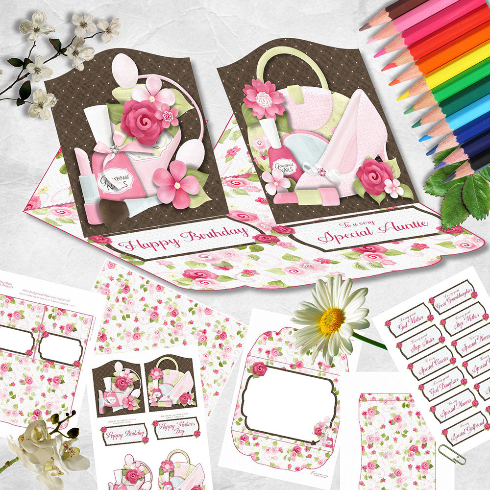 Let's Make Up Double Easel Card