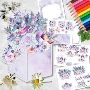 Lilac Charm Pop Up Box Card