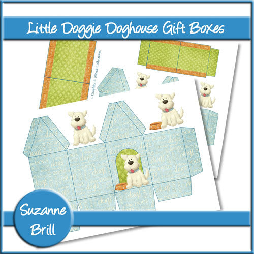 Little Doggie Doghouse Gift Boxes - The Printable Craft Shop