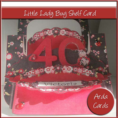 Little Lady Bug Shelf Card - The Printable Craft Shop