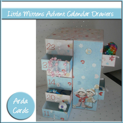 Little Mittens Advent Calendar Drawers - The Printable Craft Shop