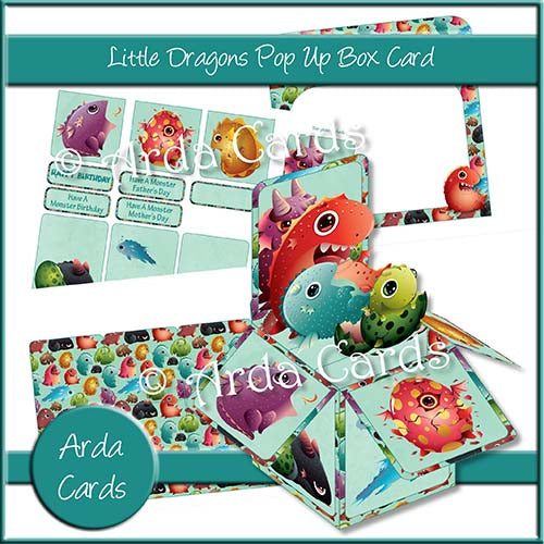 Little Dragons Pop Up Box Card