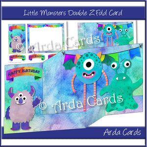 Little Monsters Z Fold Card