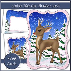 Littlest Reindeer Bracket Card - The Printable Craft Shop