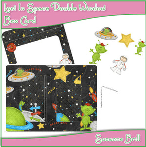Lost In Space Double Window Box Card - The Printable Craft Shop
