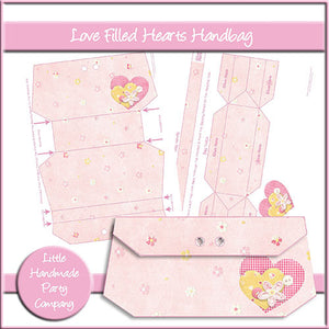 Loved Filled Hearts Handbag - The Printable Craft Shop