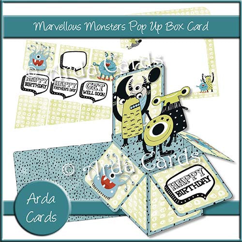 Marvelous Monsters Pop Up Box Card