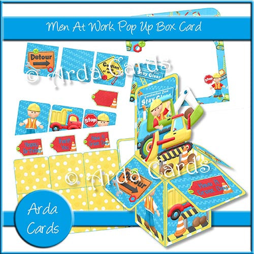 Men At Work Pop Up Box Card