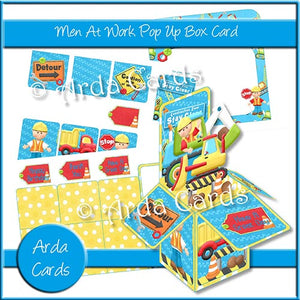 Men At Work Pop Up Box Card