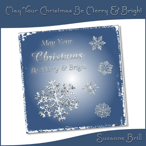 May Your Christmas Be Merry & Bright Card Front - The Printable Craft Shop