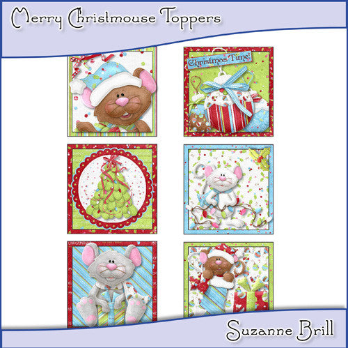 Merry Christmouse Toppers - The Printable Craft Shop