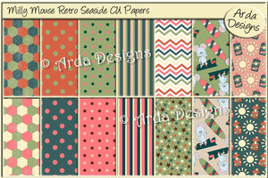 Milly Mouse Retro Seaside CU Paper