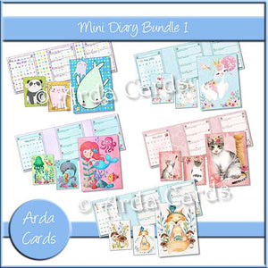 Make a Diary with a Bundle of 5 Printable Designs