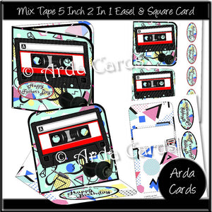Mix Tape 5 Inch 2 in 1 Easel & Square Cards