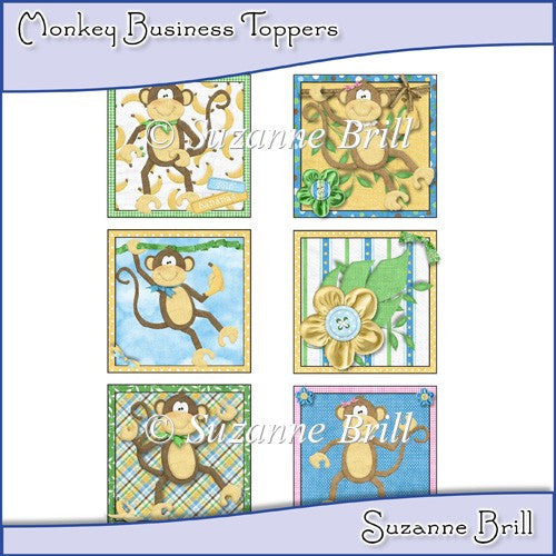 Monkey Business Toppers - The Printable Craft Shop