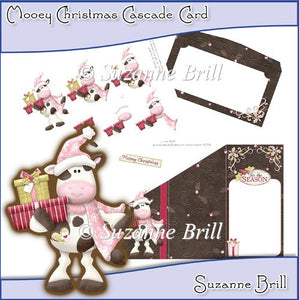 Mooey Christmas Cascade Card - The Printable Craft Shop