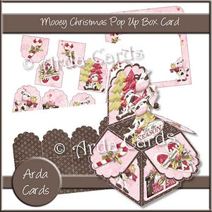 Mooey Christmas Pop Up Box Card