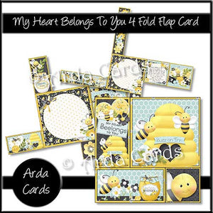 Printable 4 Fold Flap Card Bundle - The Printable Craft Shop - 9