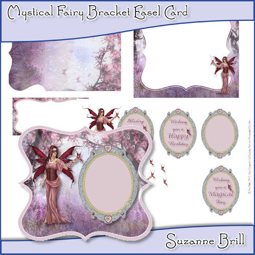 Mystical Fairy Bracket Easel Card - The Printable Craft Shop