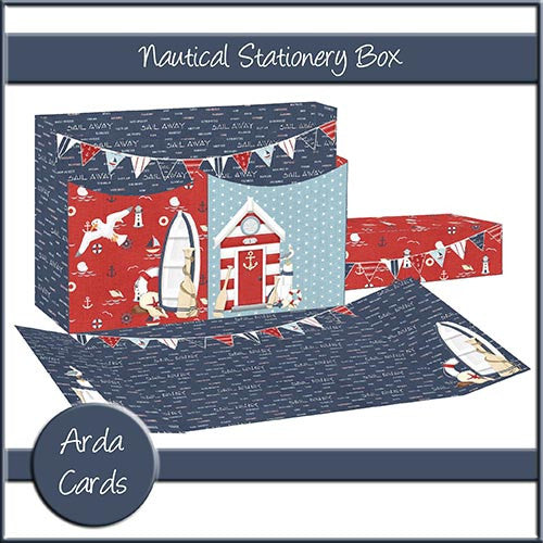 Nautical Stationery Box - The Printable Craft Shop
