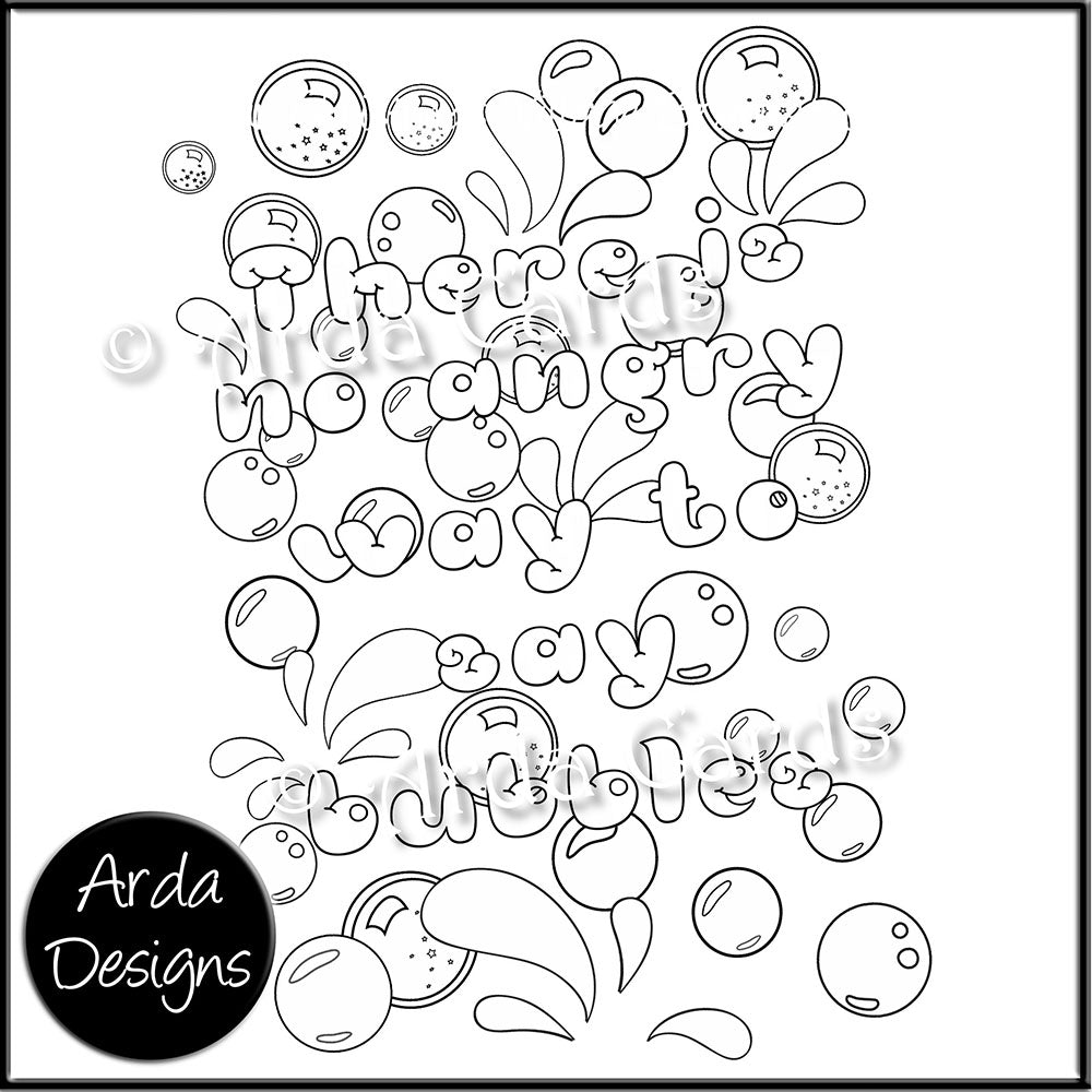 Free Colouring Page No Angry Bubbles