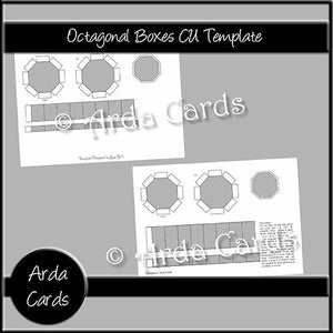 Octagonal Gift Boxes CU Template - The Printable Craft Shop