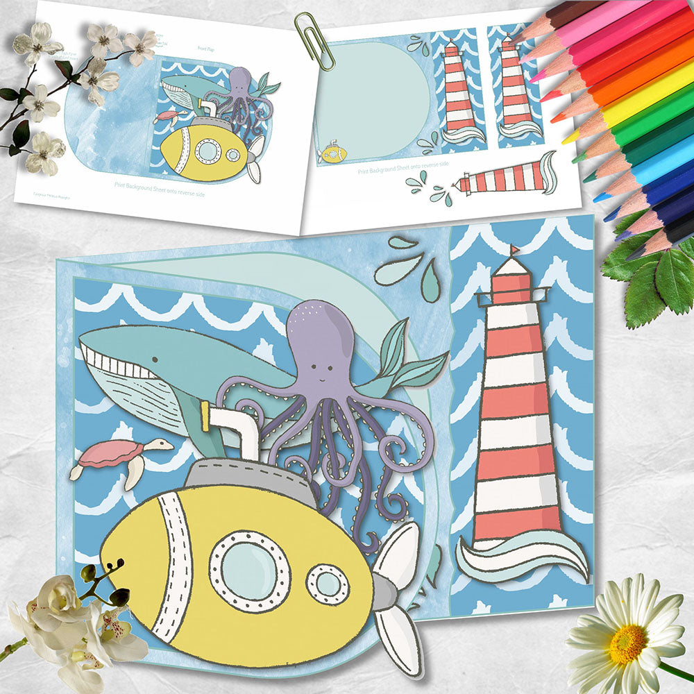Octopus's Garden D Flap Card