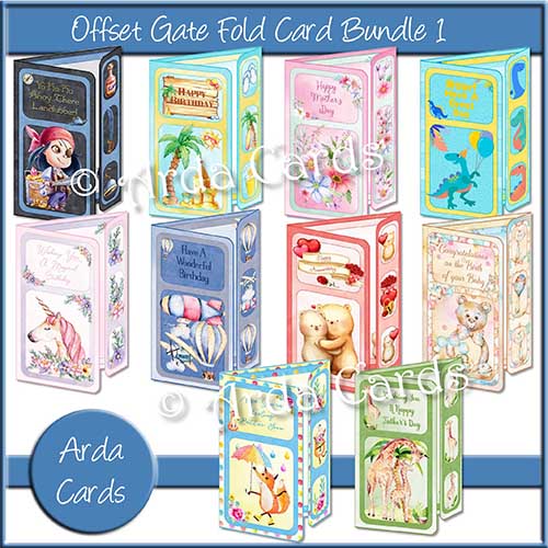 Offset Gatefold Card Bundle 1