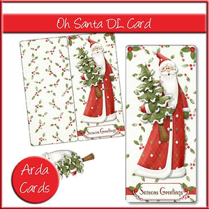 Oh Santa DL Card - The Printable Craft Shop
